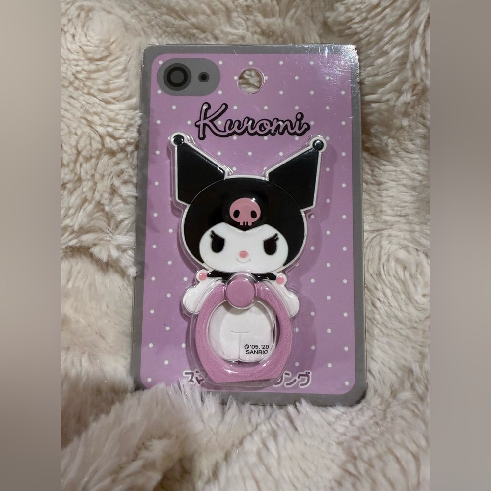Sanrio Kuromi character-shaped smartphone ring